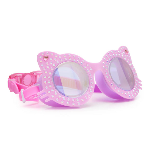 Kitten Pawprint Pink Swim Goggles
