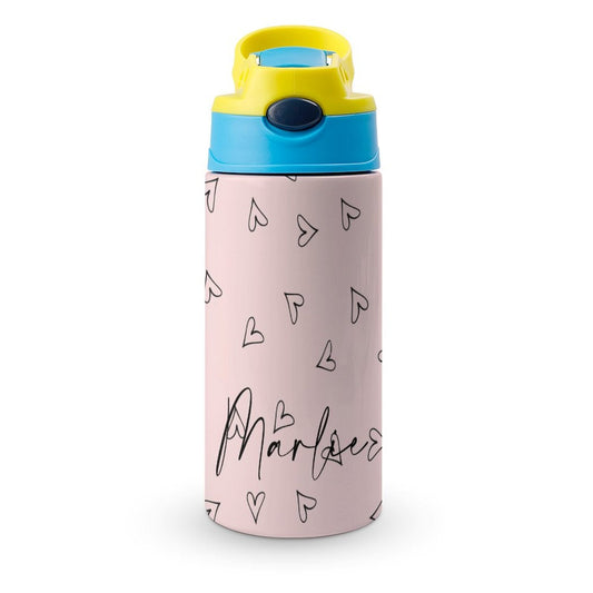 Personalised Kids Water Bottle - Heart