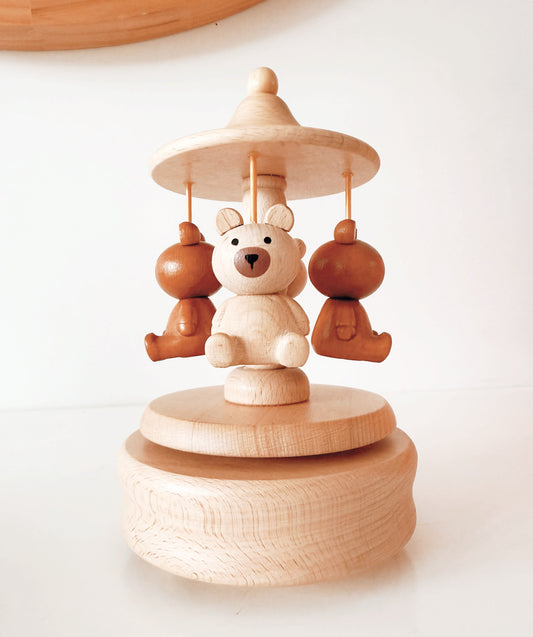 Teddy Bear Wooden Music Box