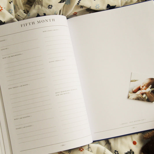 Baby Journal - First Five Years Record Book - (Blue)