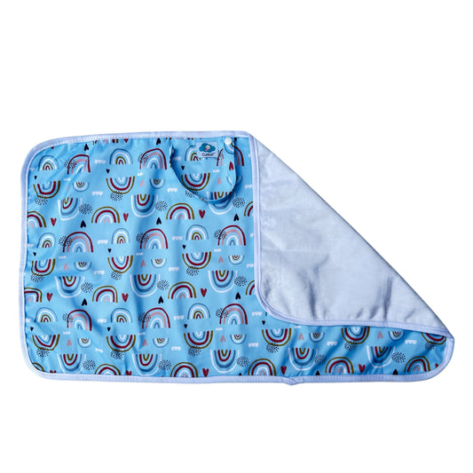 Nappy Change Mat - Blue Rainbow