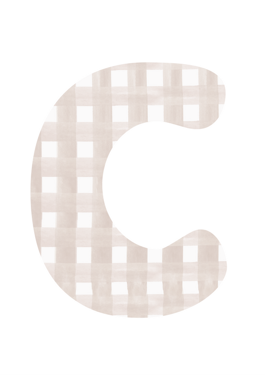 Gingham Letter Name