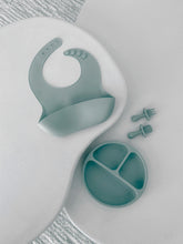 Load image into Gallery viewer, 4 Piece set - Bib, Plate and Baby Led Weaning Spoon and Fork
