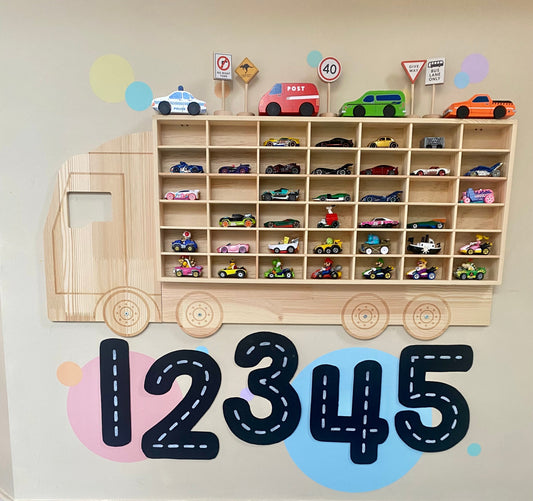 42 slots Truck Shaped Display & Storage Unit- Solid Pine