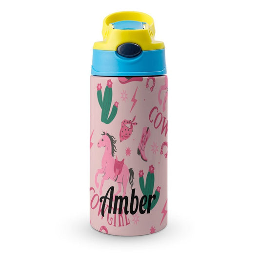 Personalised Kids Water Bottle - Cowgirl